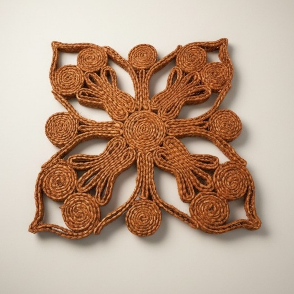 Vintage 1970s Straw Trivet